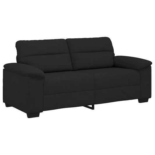 2-Sitzer-Sofa Schwarz 140 cm Stoff