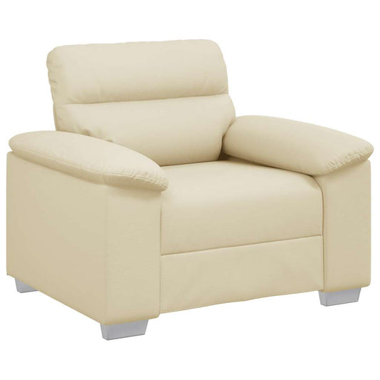 Sessel Creme 60 cm Kunstleder