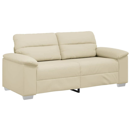 2-Sitzer-Sofa Creme 140 cm Kunstleder