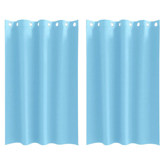 Verdunkelungs-Vorhänge mit Ringen 2 pcs Himmelblau 175 x 140 cm