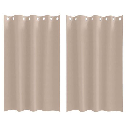 Verdunkelungs-Vorhänge mit Ringen 2 pcs Taupe 175 x 140 cm