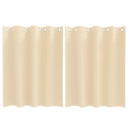 Verdunkelungs-Vorhänge mit Ringen 2 pcs Creme 140 x 140 cm