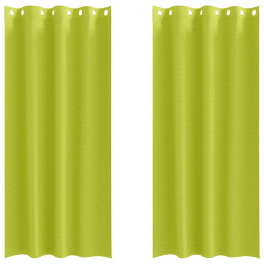 Verdunkelungs-Vorhänge mit Ringen 2 pcs Grün 260 x 140 cm