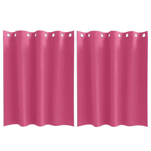 Verdunkelungs-Vorhänge mit Ringen 2 pcs Helles Pink