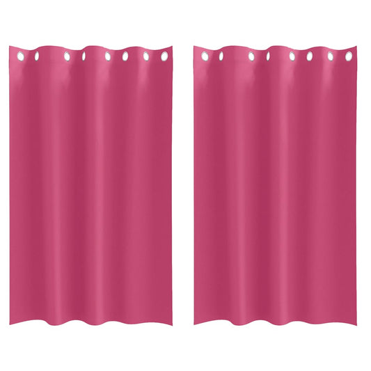Verdunkelungs-Vorhänge mit Ringen 2 pcs Helles Pink