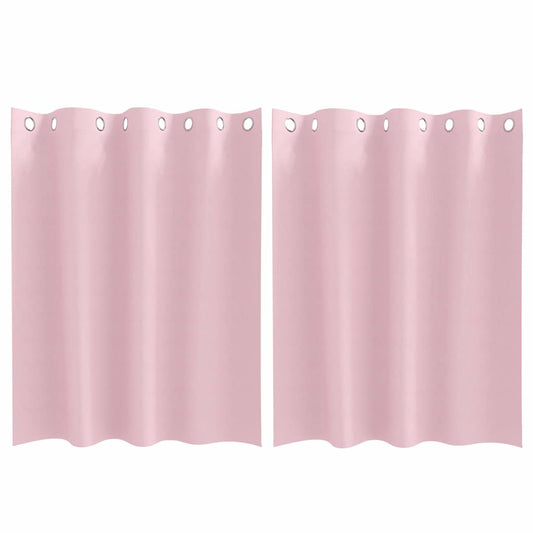 Verdunkelungs-Vorhänge mit Ringen 2 pcs Babyrosa 140 x 140 cm