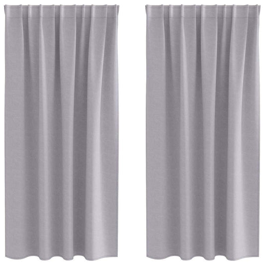 Verdunkelungs-Vorhänge mit Ringen 2 pcs Metallic Grau