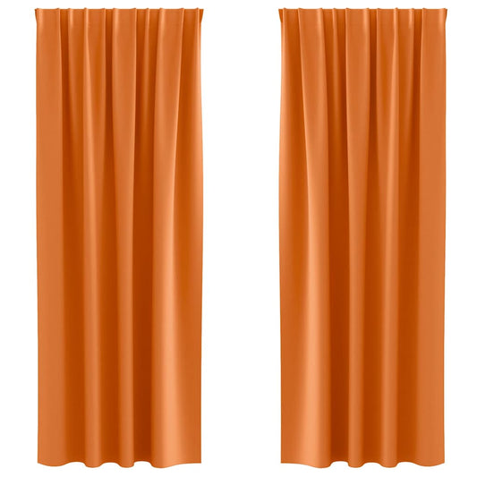 Verdunkelungs-Vorhänge mit Ringen 2 pcs Helles Orange