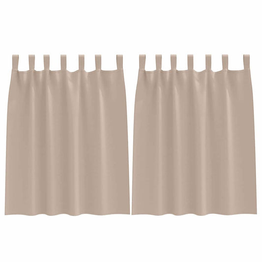 Verdunkelungs-Vorhänge mit Ringen 2 pcs Taupe 140 x 140 cm
