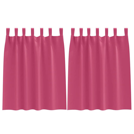 Verdunkelungs-Vorhänge mit Ringen 2 pcs Helles Pink
