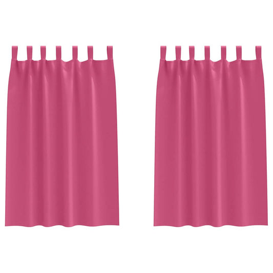 Verdunkelungs-Vorhänge mit Ringen 2 pcs Helles Pink
