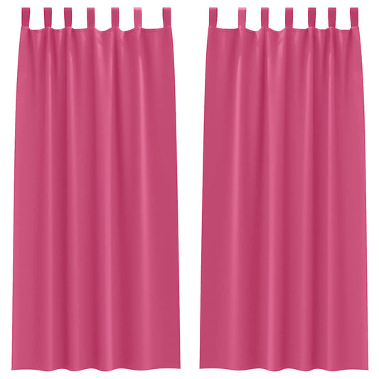 Verdunkelungs-Vorhänge mit Ringen 2 pcs Helles Pink