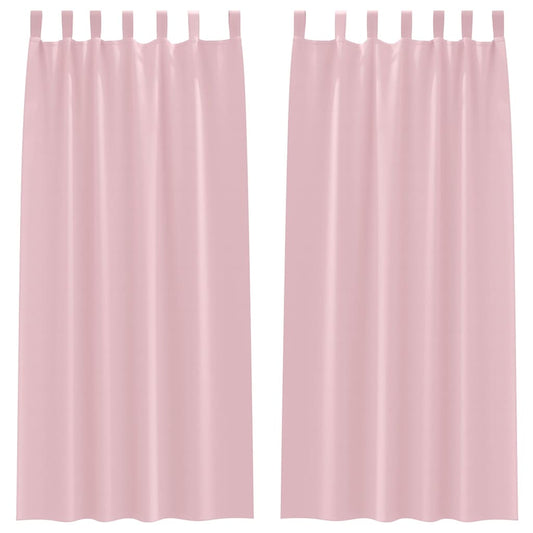 Verdunkelungs-Vorhänge mit Ringen 2 pcs Babyrosa 225 x 140 cm