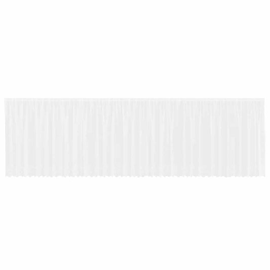 Spitzenvorhang mit Vorhängen Floral Weiß 180 x 900 cm Polyester