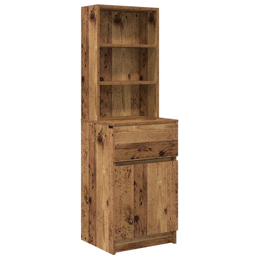 Nachttisch Altholz-Optik 39x35x125 cm Holzwerkstoff