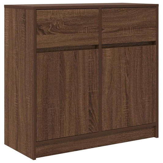 Sideboard mit Schublade Braun Eichen-Optik 80x34x76 cm