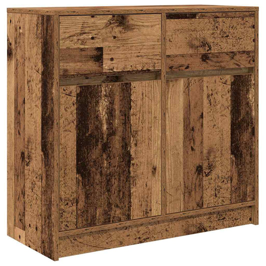 Sideboard mit Schublade Altholz-Optik 80x34x76 cm Holzwerkstoff