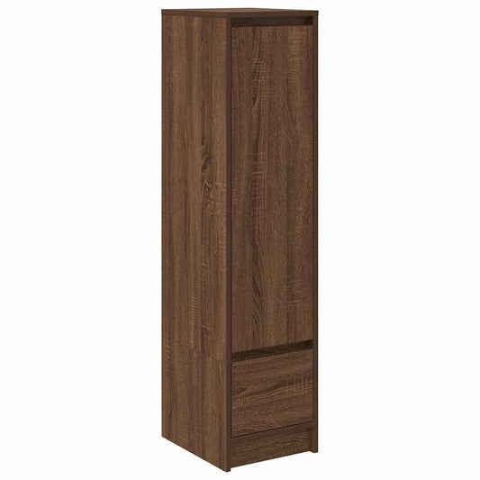 Highboard Braun Eichen-Optik 29,5x34x119,5 cm Holzwerkstoff