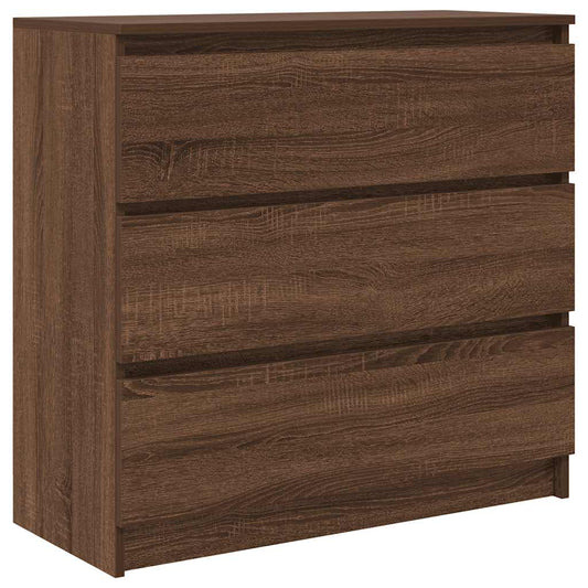Sideboard Braun Eichen-Optik 80x35x76 cm Holzwerkstoff