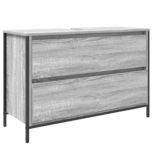 Waschbeckenunterschrank mit Schubladen Grau Sonoma 90x34,5x60cm