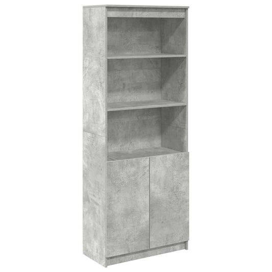 Highboard Betongrau 70x35x180 cm Holzwerkstoff