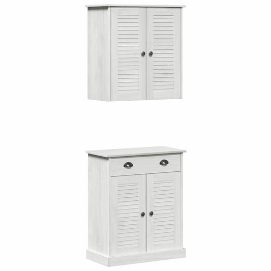Badezimmermöbel Set mit Tür VIGO 2 pcs Braun 67,5 x 34 x 80 cm