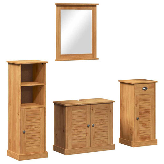 Badezimmermöbel Set VIGO 4 pcs Honigbraun 37 x 34 x 110 cm