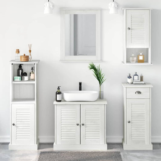 Badezimmermöbel Set VIGO 5 pcs Antik Weiß 37 x 34 x 110 cm