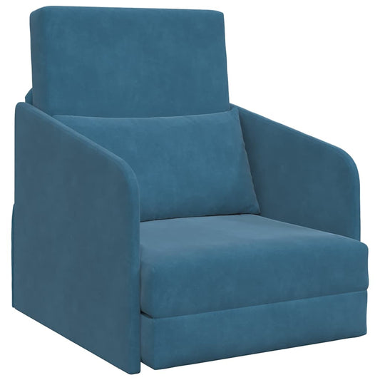 Schlafsofa Blau 65 x 80 x 83 cm Samt