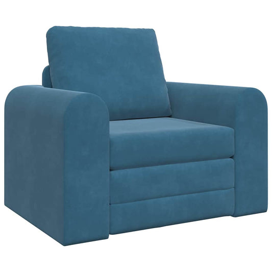 Schlafsofa Blau 98 x 71 x 83 cm Samt