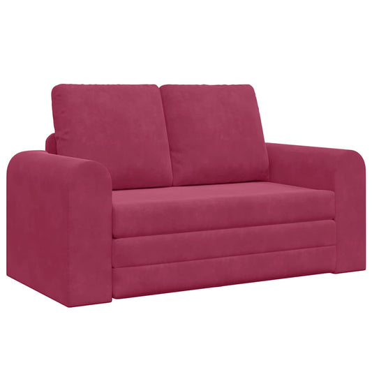 Schlafsofa Weinrot 148 x 71 x 83 cm Samt