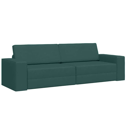 Schlafsofa Dunkelgrün 245 x 78 x 77 cm Samt