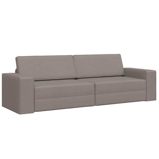 Schlafsofa Taupe 245 x 78 x 77 cm Samt