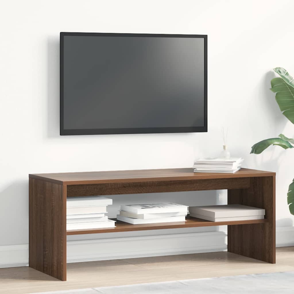 TV-skab Brun Eg Look 100x40x40 cm Træ Materiale