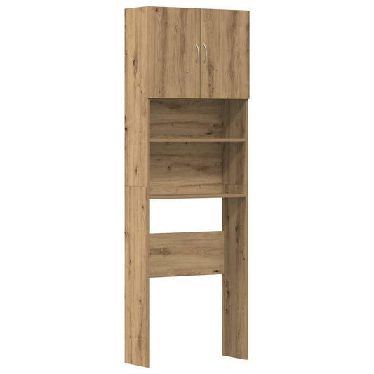 Waschmaschinenschrank Artisan-Eiche 64x24x190 cm Holzwerkstoff