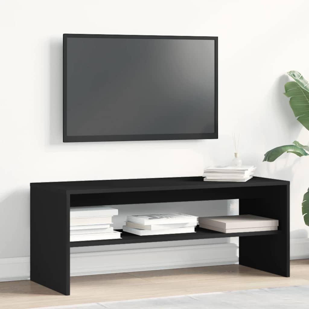 TV-skab Sort 100x40x40 cm Træ Materiale