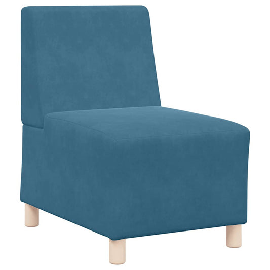Modulares Sofa ohne Armlehnen Blau 55 cm Samt