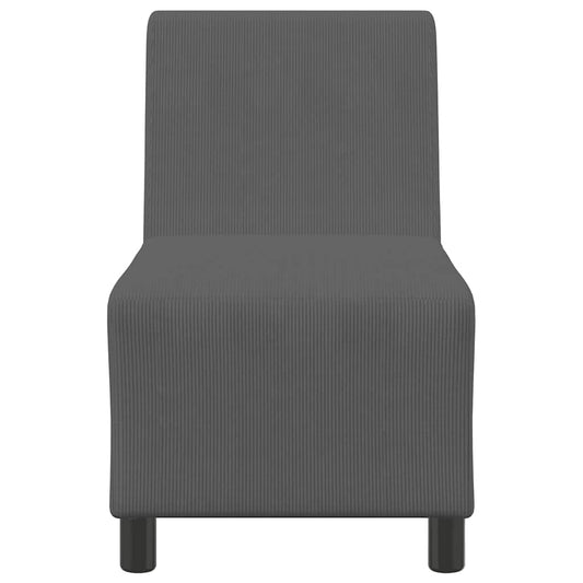 | Modulares Armfreies Sofa | Dunkelgrau 55 x 74 x 82 cm Cordstoff