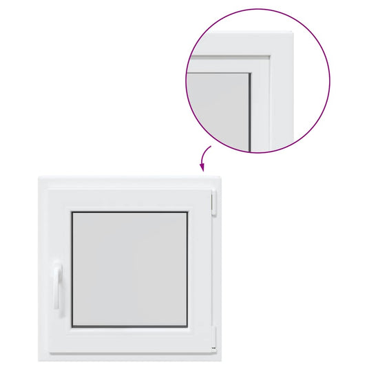 Kellerfenster "RISOR" 50x50 cm Drehkipp DIN Rechts Weiß