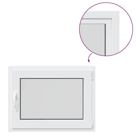 Kellerfenster "RISOR" 80x50 cm Drehkipp DIN Rechts Weiß