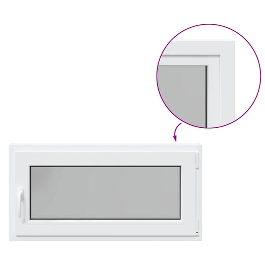 Kellerfenster "RISOR" 100x50 cm Drehkipp DIN Rechts Weiß
