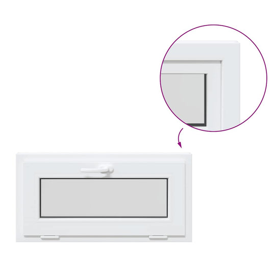 Kellerfenster RISOR 80x40 cm Kipp 2-fach Verglasung Weiß