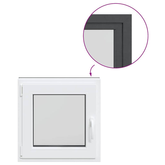 Kellerfenster "RISOR" 50x50 cm Drehkipp DIN Links Anthrazit