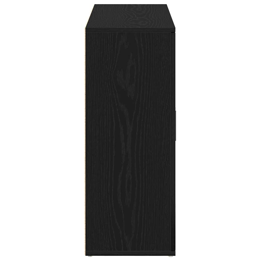 Skænk Sort Eg Look 91x29,5x75 cm Træmateriale