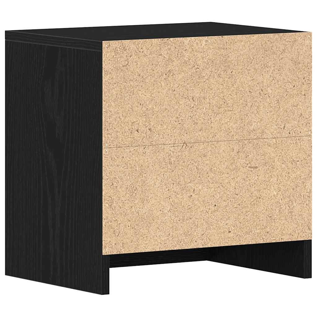 Nachttische 2Stk. Schwarz Eichen-Optik 40x30x40cm Holzwerkstoff