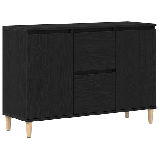 Sideboard mit Schubladen Schwarz 101 x 35 x 60 cm Holzwerkstoff