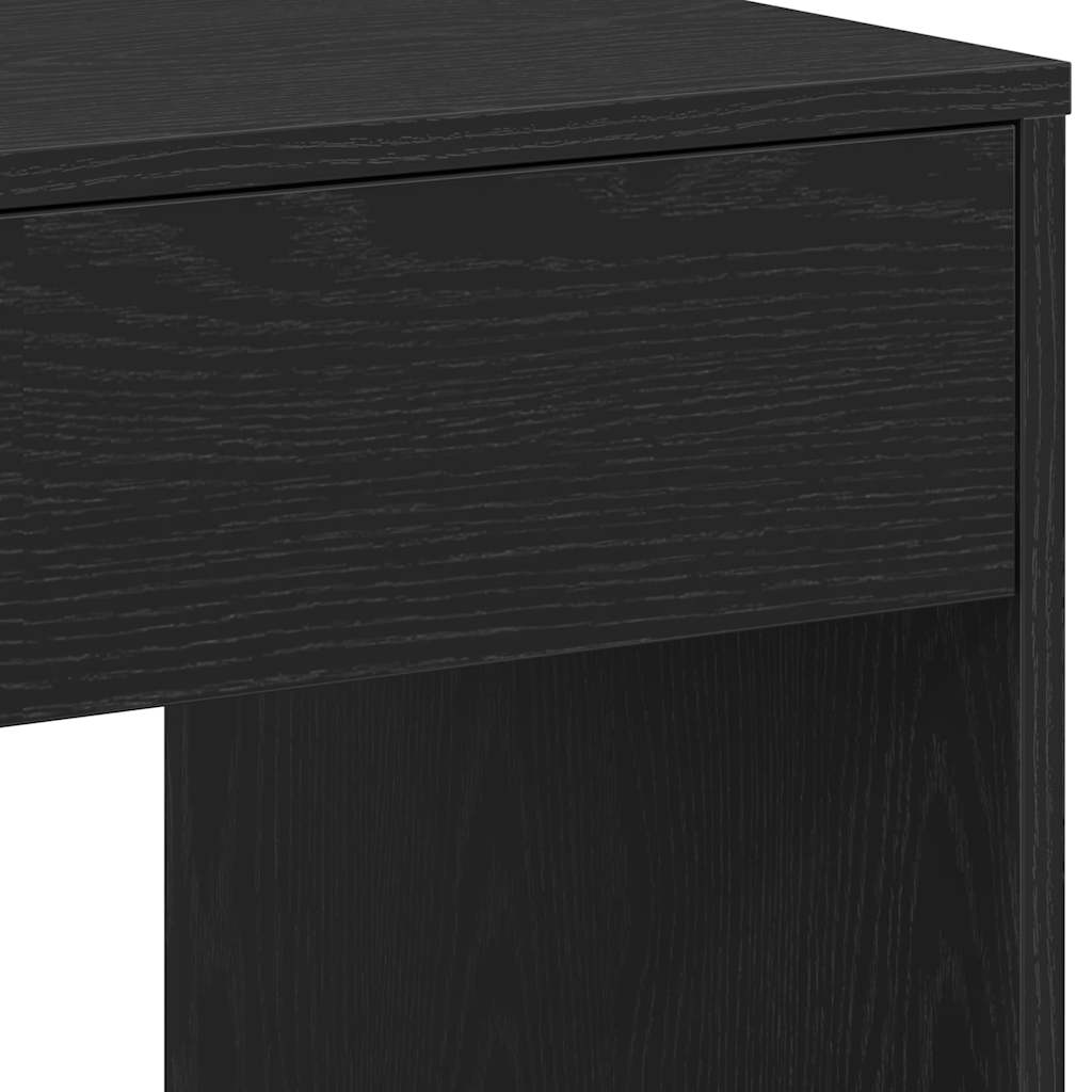 Skrivebord Sort Eg Look 101x50x76,5 cm Træmateriale