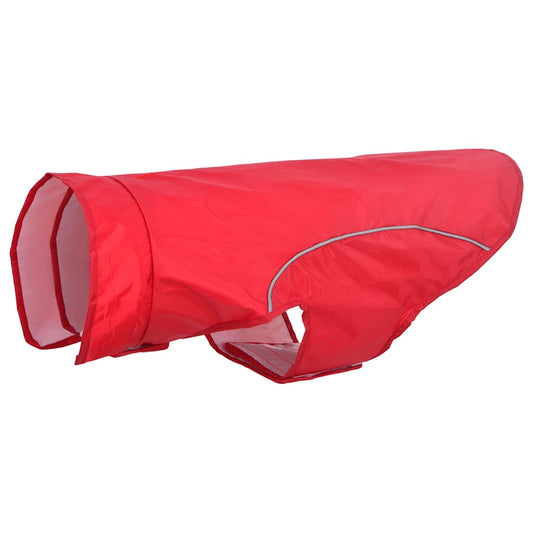 Hunde Regenmantel mit Reflexstreifen Polyester Rot L