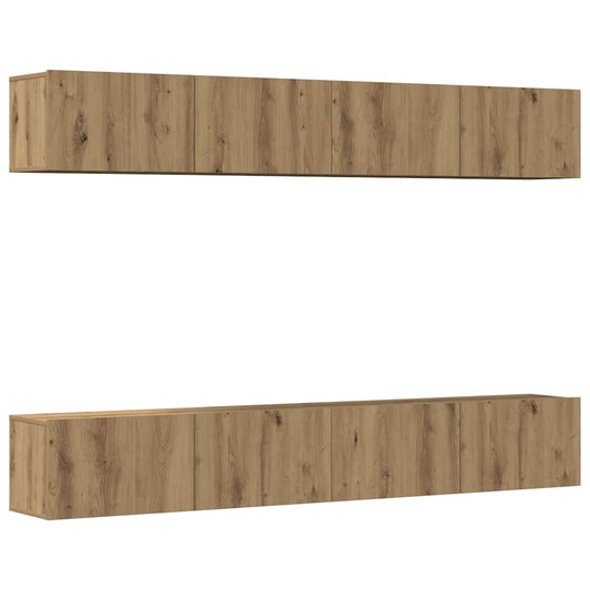 4-teiliges TV-Wandschrank-Set Artisan Oak 100x30x30 cm
