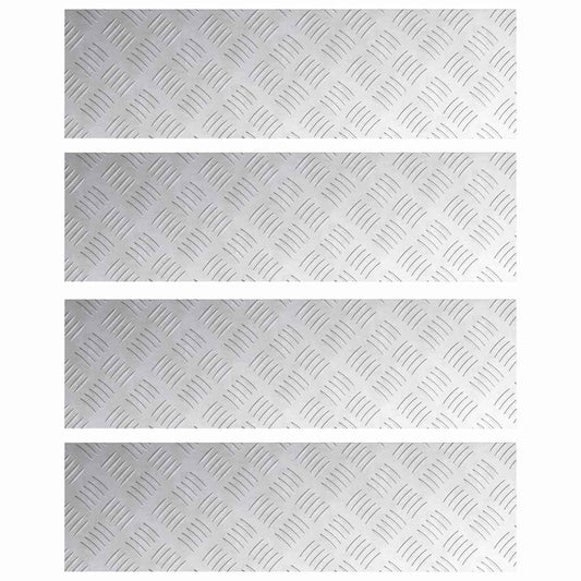 Rautenscheiben 4 pcs Silber 70 x 20 cm Aluminium